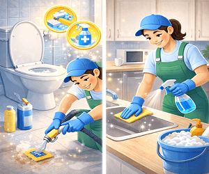 Restroom and Kitchen Cleaning